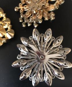 Lot of 5 Vintage Riveted Brooch Pins (lot R4)