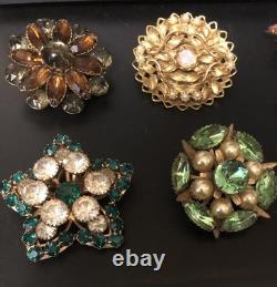 Lot of 6 Vintage Riveted Brooch Pins (lot R10)