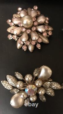 Lot of 6 Vintage Riveted Brooch Pins (lot R12)