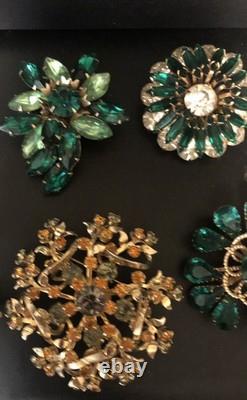 Lot of 6 Vintage Riveted Brooch Pins (lot R12)