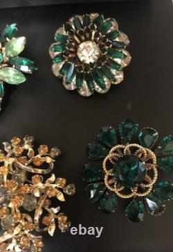 Lot of 6 Vintage Riveted Brooch Pins (lot R12)