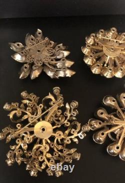 Lot of 6 Vintage Riveted Brooch Pins (lot R12)