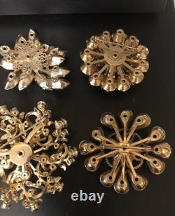 Lot of 6 Vintage Riveted Brooch Pins (lot R12)