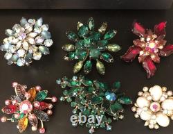 Lot of 6 Vintage Riveted Brooch Pins (lot R2)