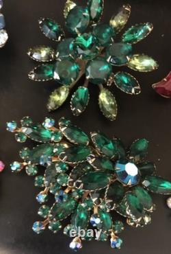 Lot of 6 Vintage Riveted Brooch Pins (lot R2)