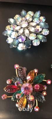 Lot of 6 Vintage Riveted Brooch Pins (lot R2)