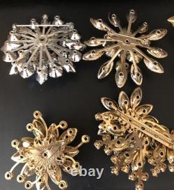 Lot of 6 Vintage Riveted Brooch Pins (lot R2)
