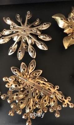 Lot of 6 Vintage Riveted Brooch Pins (lot R2)