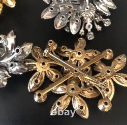 Lot of 6 Vintage Riveted Brooch Pins (lot R5)