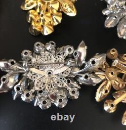 Lot of 6 Vintage Riveted Brooch Pins (lot R5)