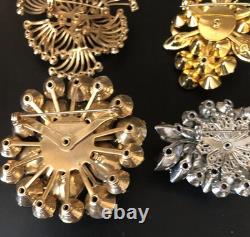 Lot of 6 Vintage Riveted Brooch Pins (lot R5)