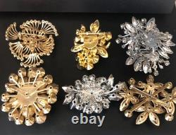 Lot of 6 Vintage Riveted Brooch Pins (lot R5)