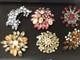 Lot of 6 Vintage Riveted Brooch Pins (lot R6)