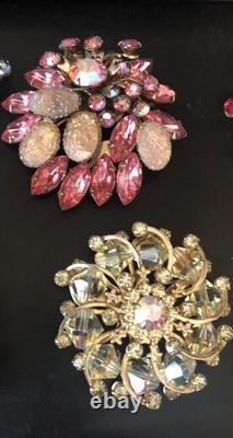 Lot of 6 Vintage Riveted Brooch Pins (lot R6)