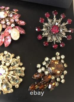 Lot of 6 Vintage Riveted Brooch Pins (lot R6)