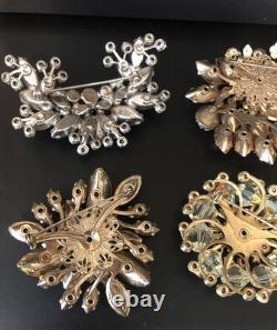 Lot of 6 Vintage Riveted Brooch Pins (lot R6)