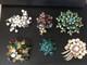 Lot of 6 Vintage Riveted Brooch Pins (lot R7)