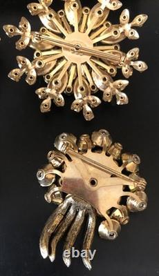 Lot of 6 Vintage Riveted Brooch Pins (lot R7)