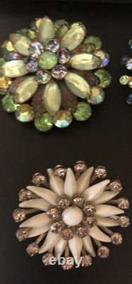 Lot of 6 Vintage Riveted Brooch Pins (lot R9)