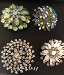 Lot of 6 Vintage Riveted Brooch Pins (lot R9)