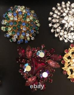 Lot of 6 Vintage Riveted Brooch Pins (lot R9)