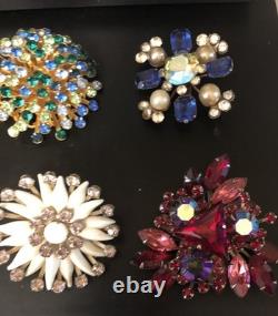 Lot of 6 Vintage Riveted Brooch Pins (lot R9)