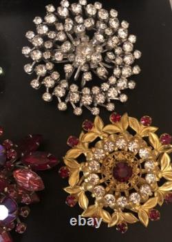 Lot of 6 Vintage Riveted Brooch Pins (lot R9)