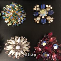 Lot of 6 Vintage Riveted Brooch Pins (lot R9)