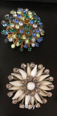 Lot of 6 Vintage Riveted Brooch Pins (lot R9)