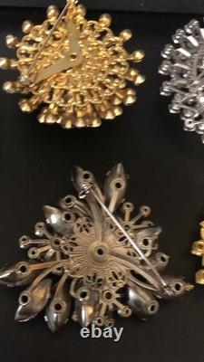 Lot of 6 Vintage Riveted Brooch Pins (lot R9)