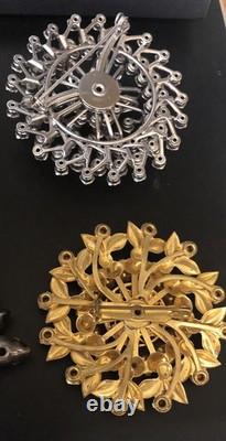 Lot of 6 Vintage Riveted Brooch Pins (lot R9)