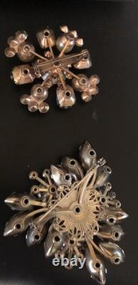 Lot of 6 Vintage Riveted Brooch Pins (lot R9)