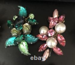 Lot of 7 Vintage Riveted Brooch Pins (lot R8)