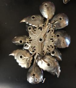 Lot of 7 Vintage Riveted Brooch Pins (lot R8)