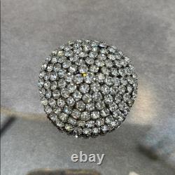 Made in Austria Vintage Domed Rhinestone Brooch