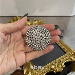 Made in Austria Vintage Domed Rhinestone Brooch