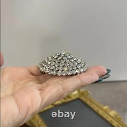 Made in Austria Vintage Domed Rhinestone Brooch