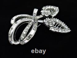 Mazer Vintage Signed Rhinestone Brooch