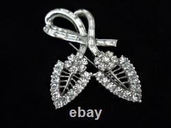 Mazer Vintage Signed Rhinestone Brooch