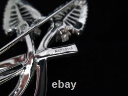 Mazer Vintage Signed Rhinestone Brooch