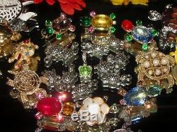 Mixed Vintage Estate Turtle Brooch Jewelry Lot Juliana Ab Rs Robert Monet 925