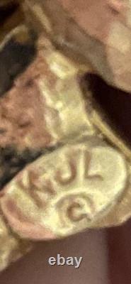 Old Mark KJL Kenneth J Lane Rhinestone Embedded Layered Vintage Brooch