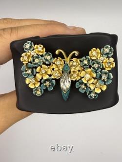 RARE Alice Caviness Brooch Vintage Enamel Rhinestone Pin Collector's Piece