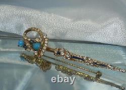 RARE Ciner Signed Vintage 1960's Rhinestone Sword Brooch AS IS 64S3