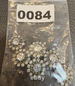 RARE Signed Designer Sharra Pagano Vintage HUGE LARGE Rhinestone Flower Brooch