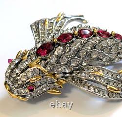 RARE Statement Catwalk Jon Pisces Koi Goldfish Fish Brooch Pin Signed Vintage