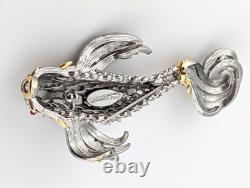 RARE Statement Catwalk Jon Pisces Koi Goldfish Fish Brooch Pin Signed Vintage