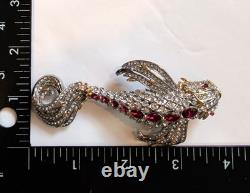 RARE Statement Catwalk Jon Pisces Koi Goldfish Fish Brooch Pin Signed Vintage