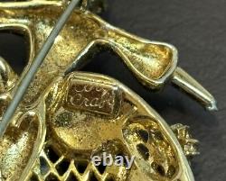 RARE Vintage Corocraft Ballerina Brooch Rhinestone Book Piece Maria Camargo READ