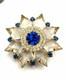 RARE Vintage DeLizza & Elster Juliana Topaz Brooch D&E DIAMOND Rhinestones